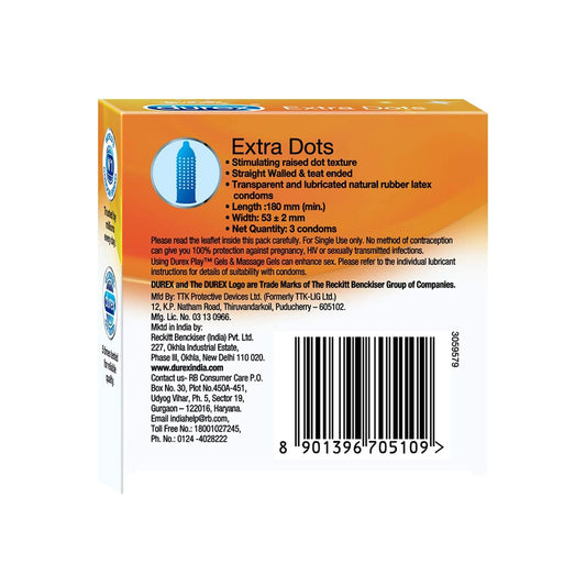 Durex Extra Dots 3 Condoms