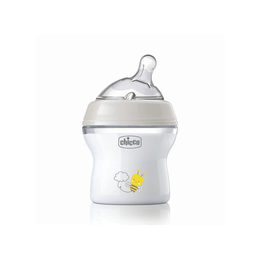 Chicco Natural Feeling White Anti-Colic Slow Flow Feeding Bottle with Silicone Teat (0+ Months) 150ml
