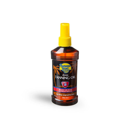 Banana Boat Water-Resistant Deep Tanning Oil Spray with Carrot & Banana Extracts SPF2 236 ml