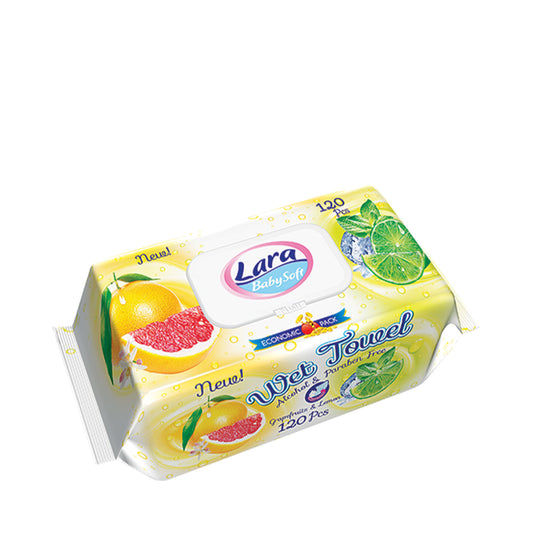 Lara Wet Wipes Lemon 120 PCS