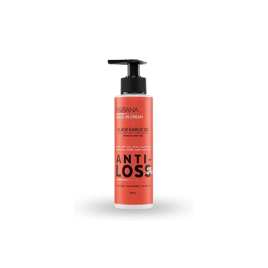 Bobana Anti-Hair Loss Leave-In Cream with Black Garlic Oil for Weak & Frizzy Hair - silicone free, parabens free, sulfate free 200 ML