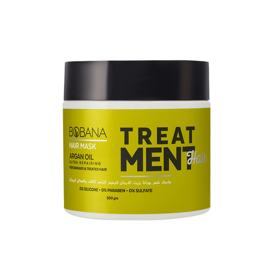Bobana Treatment Ultra Repairing Hair Mask with Argan Oil for Damaged & Treated Hair - parabens free, sulfate free, silicone free 500 ML