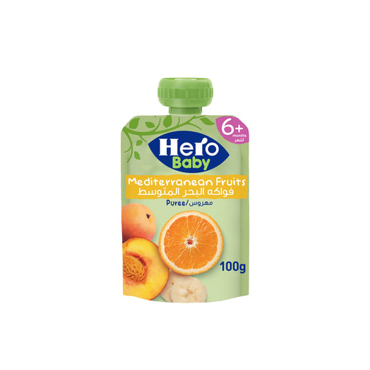 Hero Baby Mediterranean Fruits Squeeze Puree (6+ Months) 100 gr