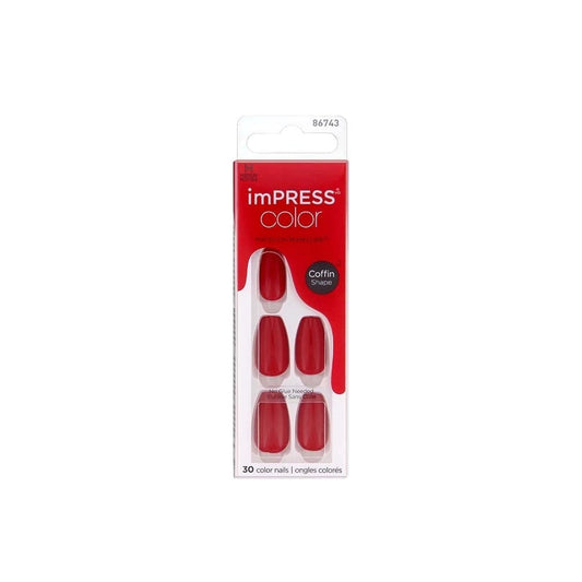 KISS IMPRESS COLOR 510 COFFIN SHAPE (REDDY OR NOT)