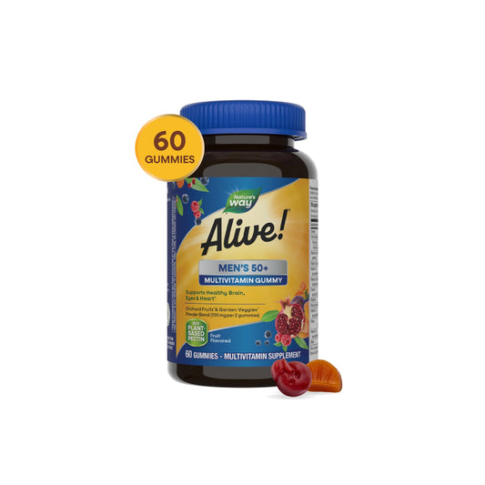 Alive Mens 50+ Gummy Multivitamin 60 Gummies