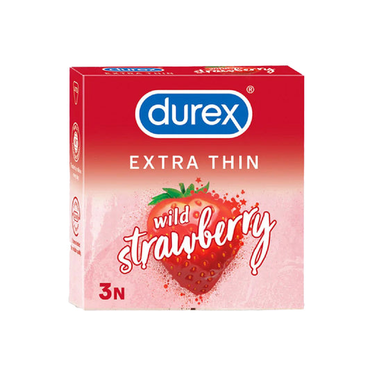 Durex Extra Thin Strawberry 3 Condoms