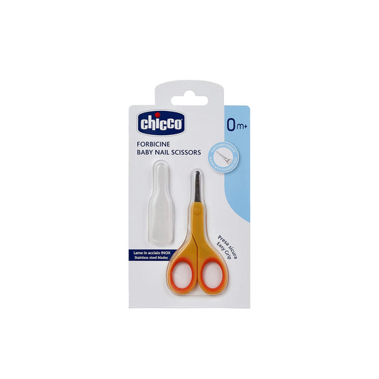 Chicco Yellow Stainless Steel Nail Scissors for Babies (0+ Months) 1 pack