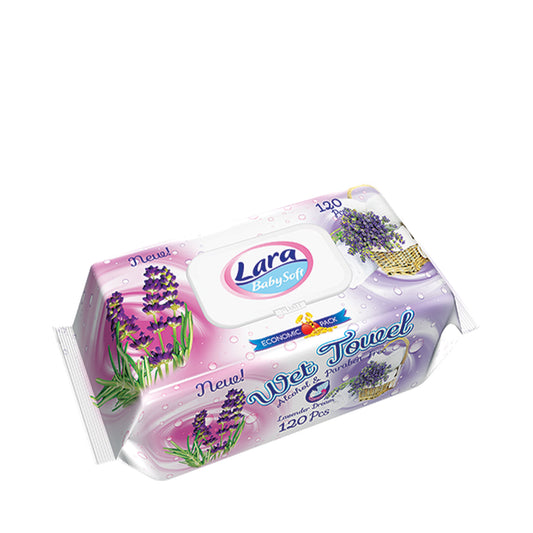 Lara Wet Wipes Lavender 120 PCS