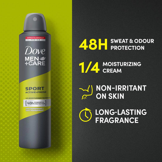 Dove Spray Men Care Sport Active + Fresh 250 ML