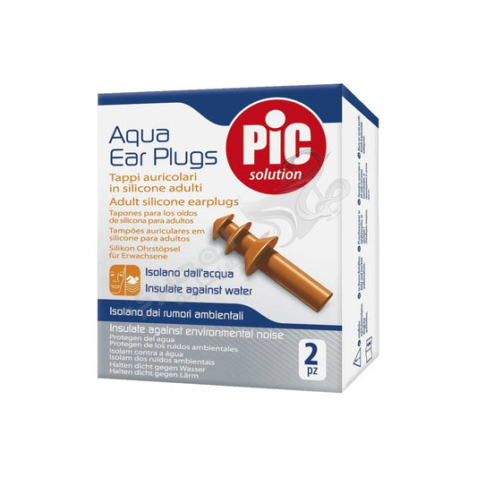 Pic Aqua Ear Plug Silicone Adult 2 PCS Brown