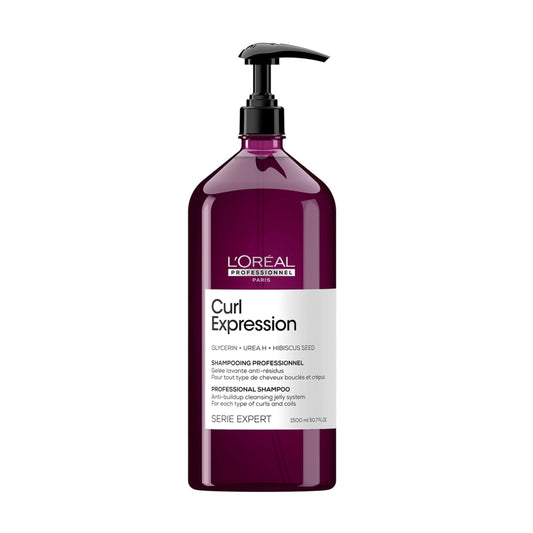 L'Oreal Professional Curl Expression With Glycerin , Urea H & Hisbiscus Shampoo For Curly & Coily Hair 1500 ML