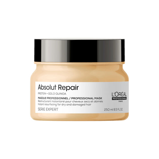 L'Oreal Professional Absolut Repair Instant Resurfacing Mask with Protein & Gold Quinoa for Dry & Damaged Hair 250 ML