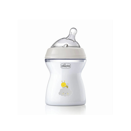 Chicco Natural Feeling White Anti-Colic Feeding Bottle (2+ Months) 250ml