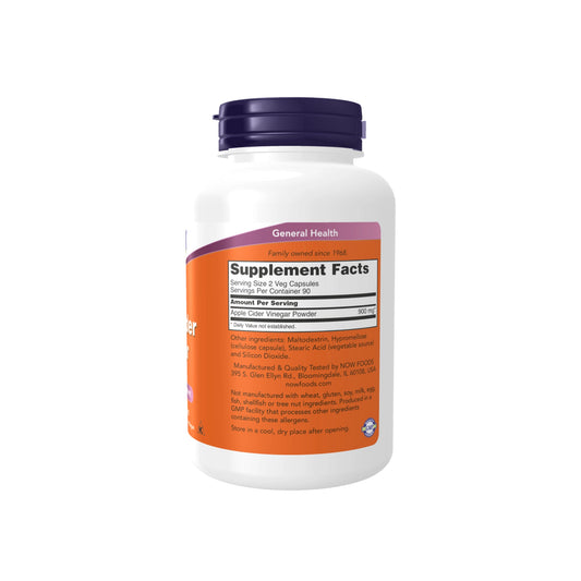 NOW APPLE CIDER VINEGAR 450 MG 180 CAP