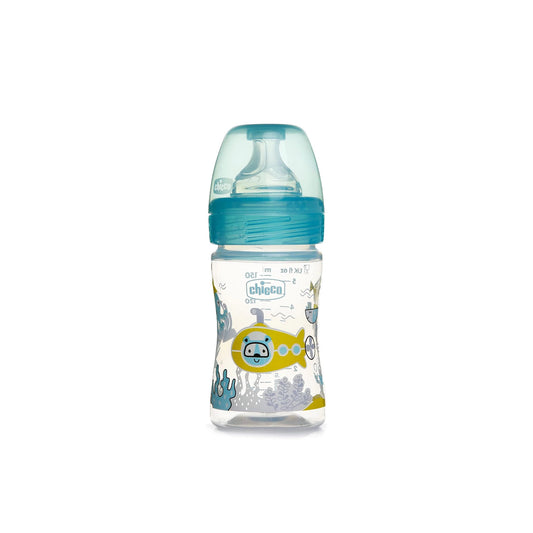 Chicco Well Being Light Blue Anti-Colic Slow Flow Nursing Bottle (0+ Months) 150ml