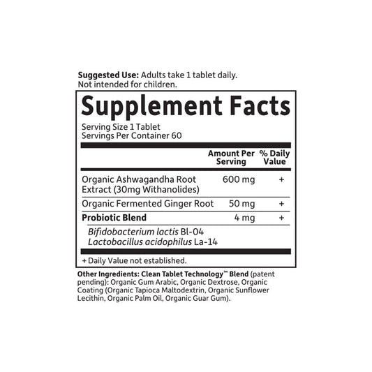 Garden of Life Mykind Organics Ashwagandha Herbal Supplement for Stress & Mood 60 tablets