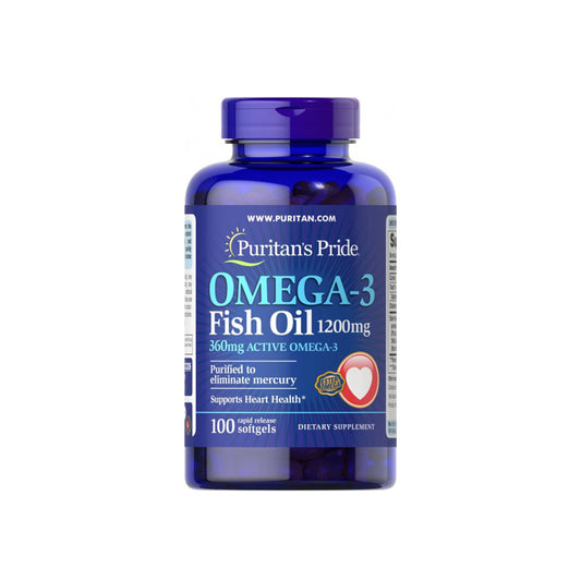 PURITANS PRIDE OMEGA-3 FISH OIL 1200MG 100 SOFTGEL