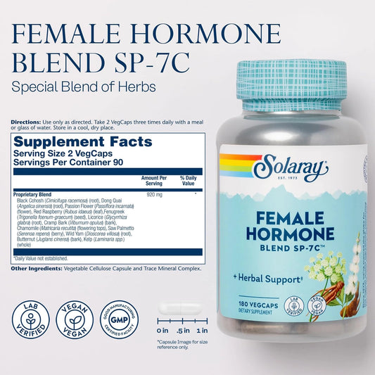 SOLARAY FEMALE HORMONE BLENDSP_7C 180 CAP