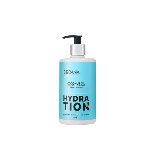 Bobana Hydration Deep Moisturizing Hair Shampoo with Coconut Oil for Dry & Frizzy Hair - silicone free, parabens free, sulfate free 400 ML