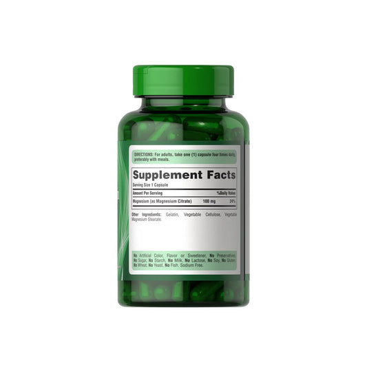 MAGNESIUM CITRATE 100 MG 100 VEG CAPS