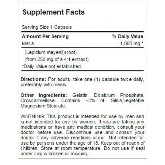 PURITANS PRIDE MACA 1000MG 60CAP