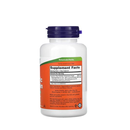 NOW Turmeric Curcumin 60 VEG CAP