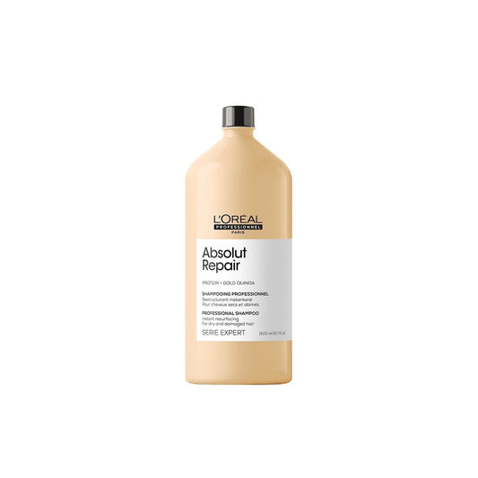 L'Oreal Professional Absolut Repair Instant Resurfacing Shampoo with Protein & Gold Quinoa for Dry & Damaged Hair 1500 ML