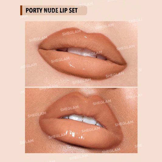 Sheglam Lip Liner & Lip Duo Set Pouty Nude Set