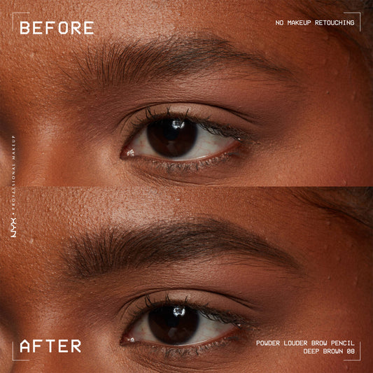 NYX Powder Louder Eyebrow Pencil 08 Deep Brown