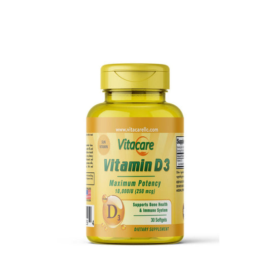 Vitacare Vitamin D3 10000 (250 MG) 30 Soft Gels