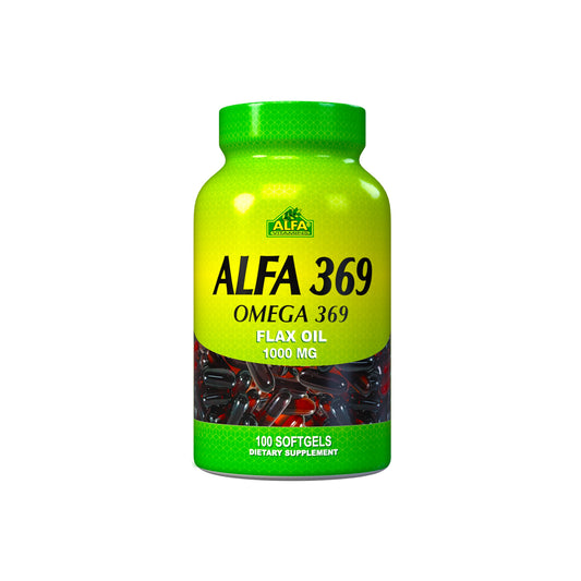Alfa Vitamins 1000mg Omega 3, 6 & 9 for Cholesterol & Liver - 100 softgels