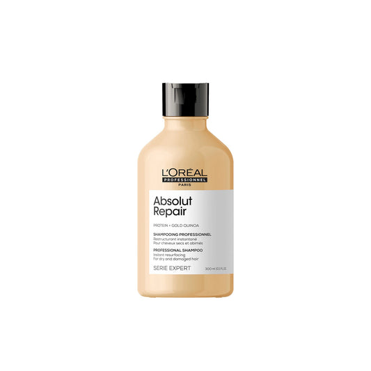 L'Oreal Professional Absolut Repair Shampoo with Protein & Gold Quinoa Extract for Dry & Damaged Hair 300 ML