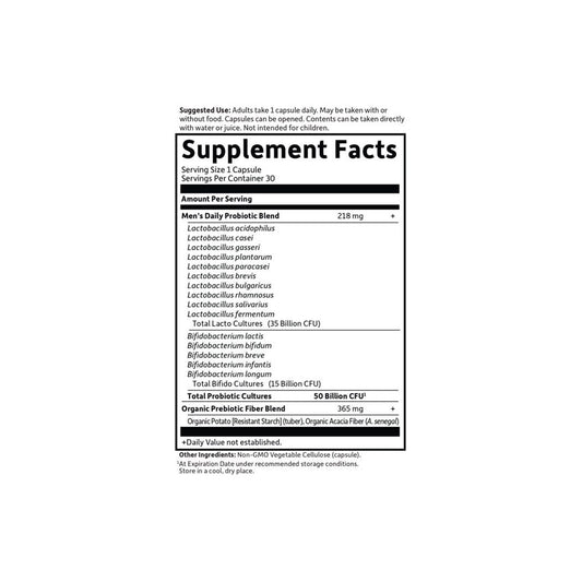 Garden of Life Dr.Formulated Once Daily Men's Raw Hypoallergenic Probiotic Supplement 30 capsules
