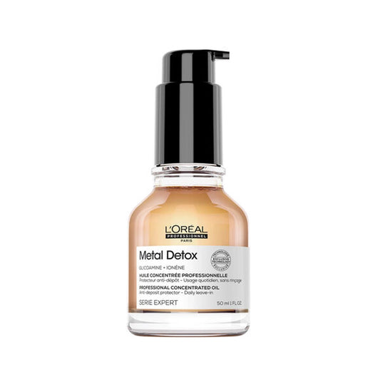L'Oreal Professional Metal Detox Anti-Deposit Protector Concentrated Hair Oil with Glicoamine & Ionene 50 ML