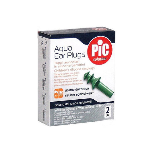 Pic Aqua Ear Plug Childten Silicon 2 PCS Green