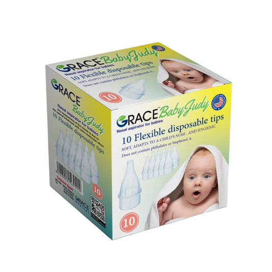 Grace Baby Judy Disposable Flexible Nasal Aspirator Tips 10 per pack