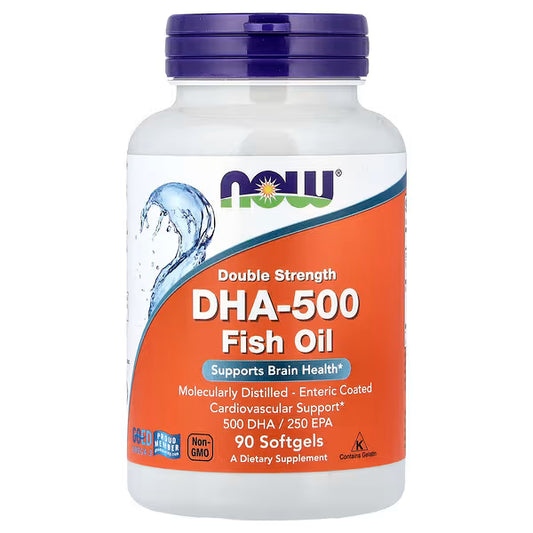 Now DHA-500 Supports Brain 90 Soft Gels