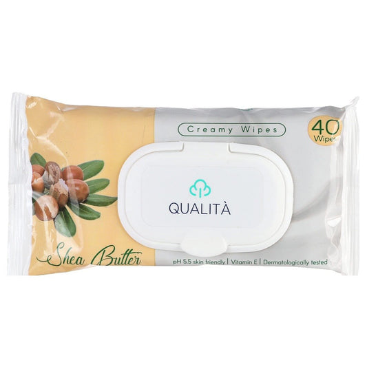 QUALITA ANTISEPTIC WIPES SHEA BUTTER OIL 40 WIPES
