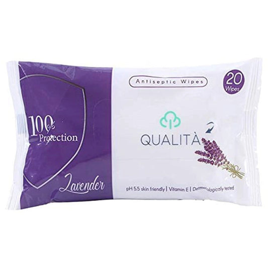 QUALITA ANTISEPTIC WIPES LAVENDER 20 WIPES