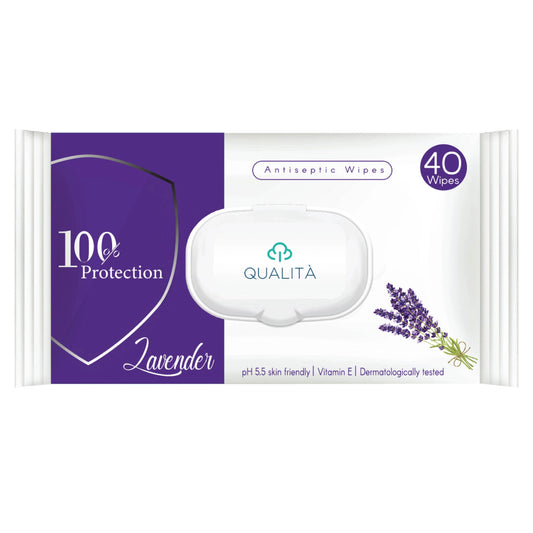 QUALITA ANTISEPTIC WIPES LAVENDER 40 WIPES