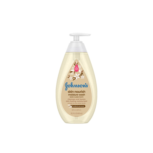 J&J SKIN NOURISH VANILLIA OAT WASH 500ML IMP
