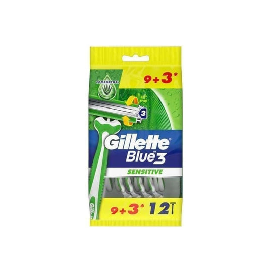 Gillette Blue 3 Sensitive 9+3 12 Razors