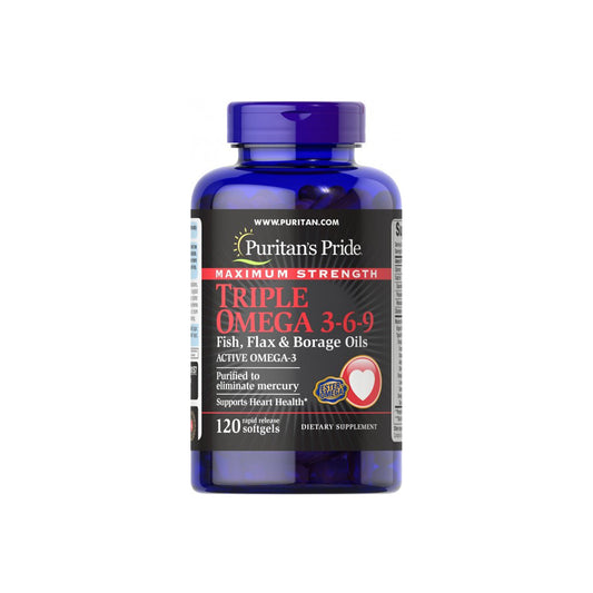 PURITANS PRIDE TRIPLE OMEGA 369 120 SOFT GEL