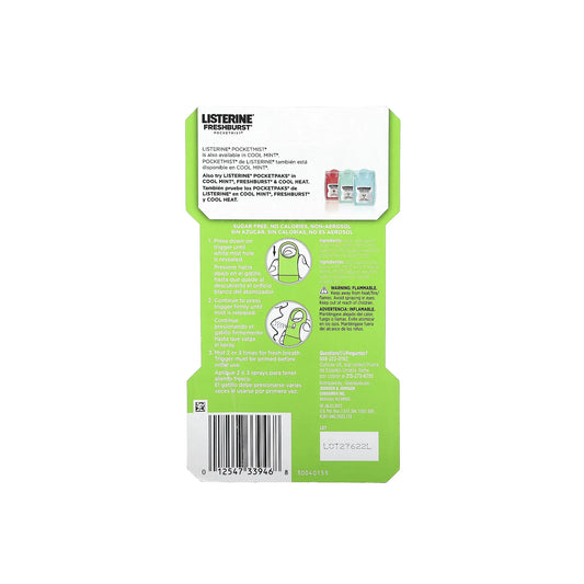 LISTERINE FRESHBURST POCKETMIST ORAL MISTS SPRAYS