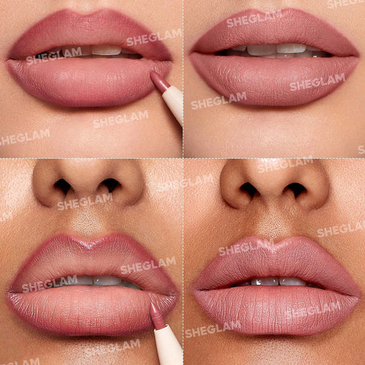 Sheglam Glam 101 Lipstick & Liner Duo Praline Pie