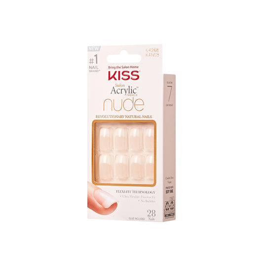 KISS ACRYLIC FRENCH NUDE 28 NAILS 64268