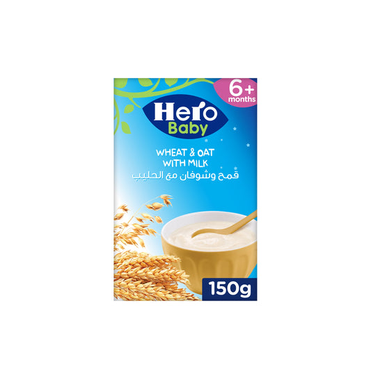 Hero Baby Good Night Wheat & Oat Cereal with Milk (6+ Months) 150 gr