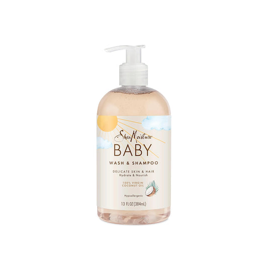 SHEA MOISTURE BABY WASH&SHAMPOO COCONUT OIL 384 ML