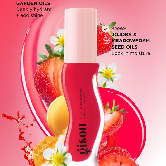 Gisou Honey Infused Lip Oil Strawberry Sorbet