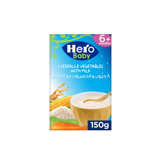 Hero Baby Good Night 8 Cereal with Vegetables & Milk (6+ Months) 150 gr